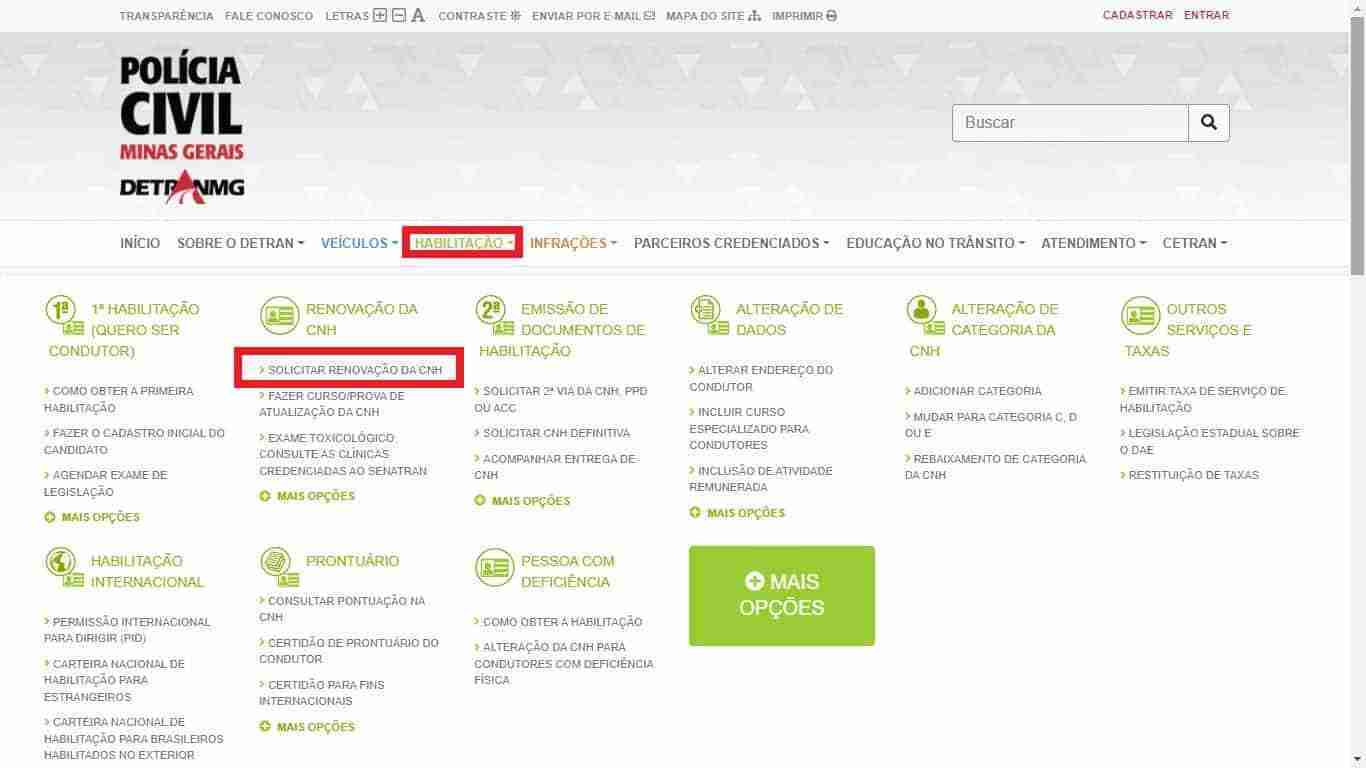 Detran.mg - Renovação de CNH (2)