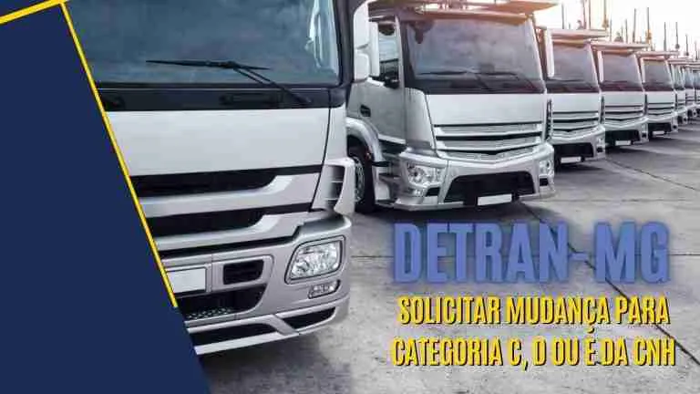 DETRAN.MG - Solicitar Mudança Para Categoria C, D ou E da CNH